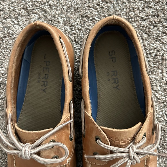 MEN'S SPERRY LEEWARD 2 EYE BOAT SHOES Size 10.5 W Color Sahara - Picture 10 of 12